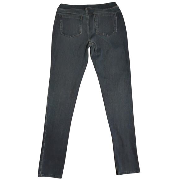 LANDS’ END Straight Leg Jegging Pant 12 Dark Denim Knit Classic Pull-On Quietlux - Picture 5 of 10